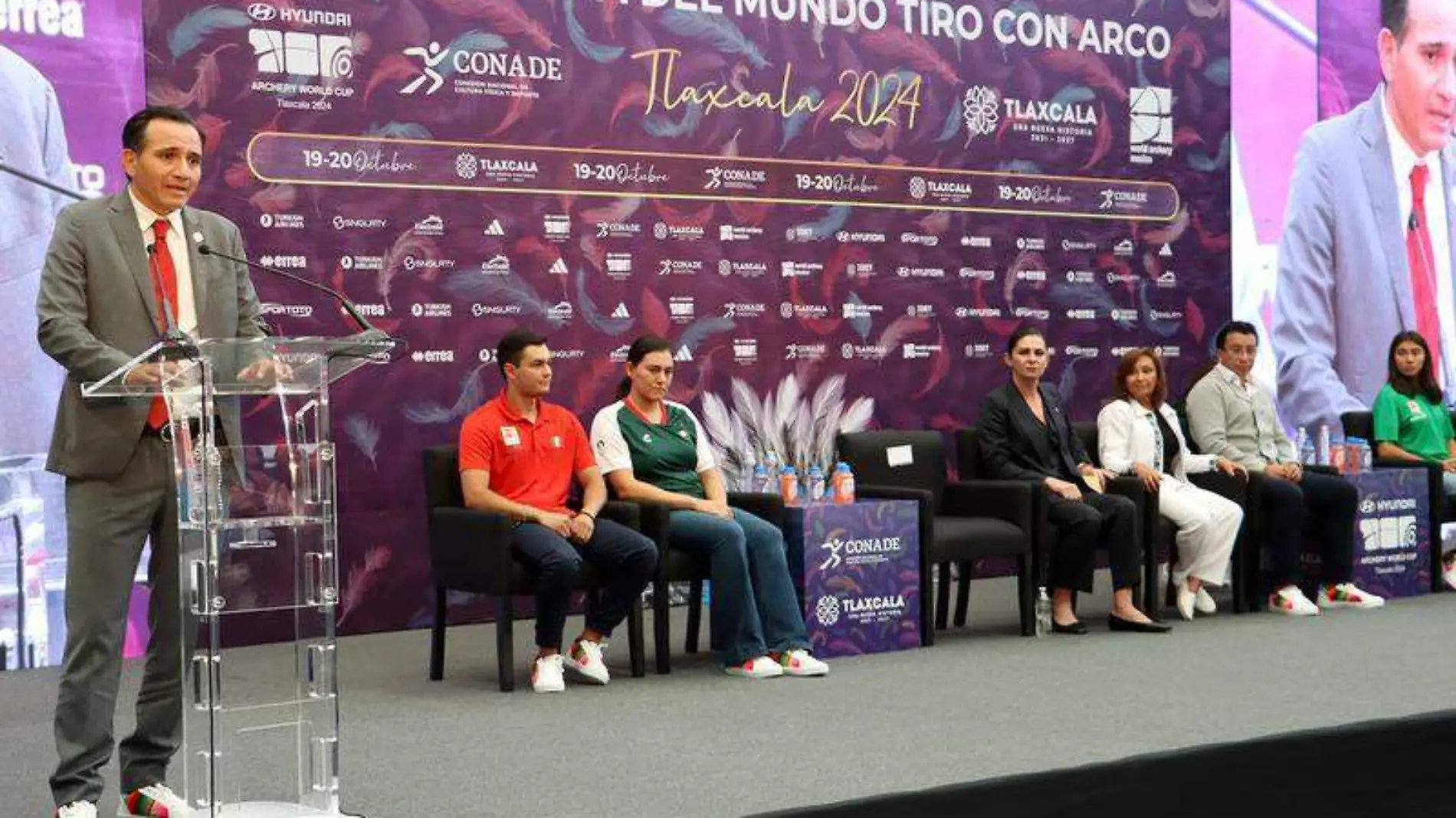 Gabriel Hernández Rodríguez, presidente de World Archery México, en la presentación de la Copa Mundial de Tiro con Arco Tlaxcala 2024Everardo NAVA